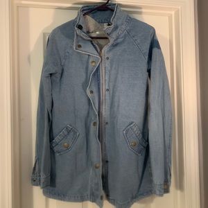 Women’s Zalful denim jacket with gray vest